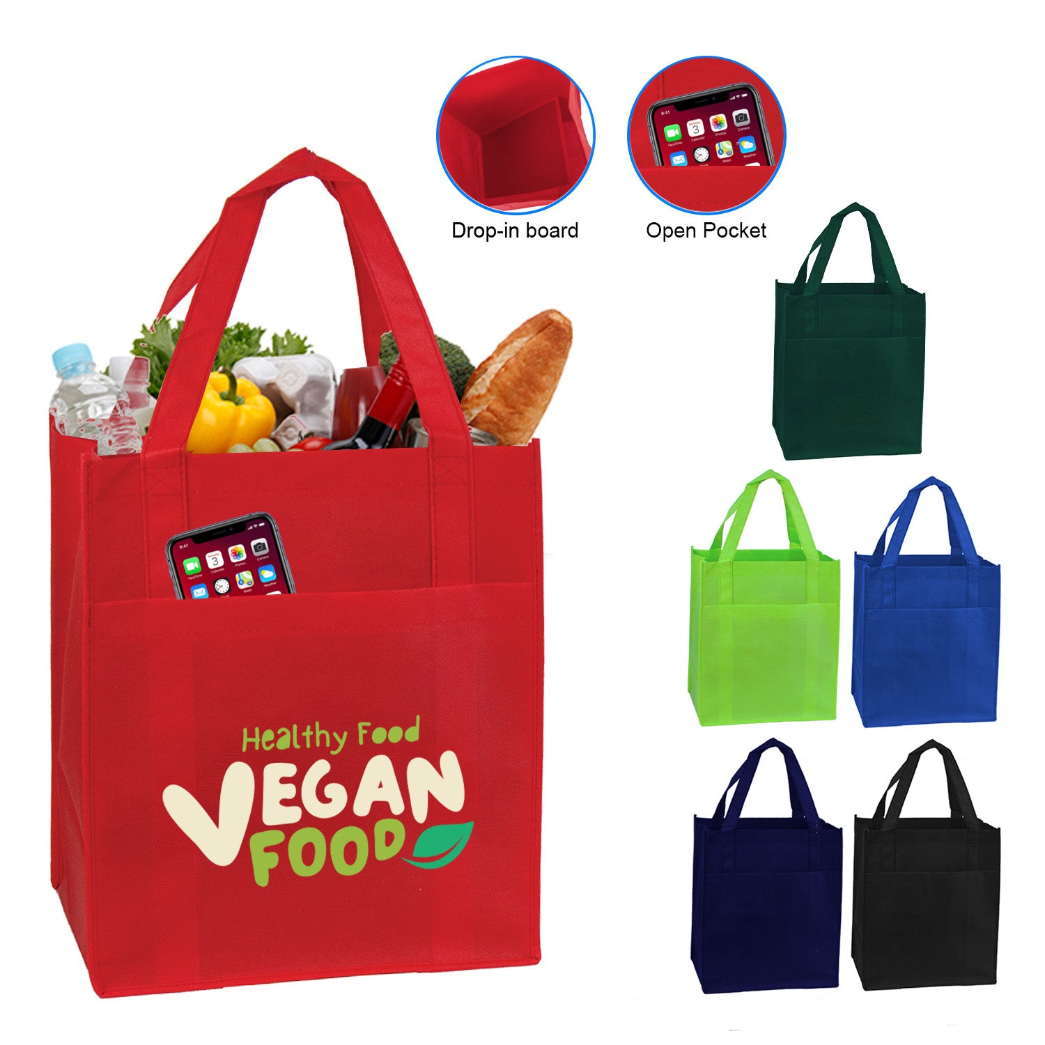 Non Woven Pocket Shopper Tote