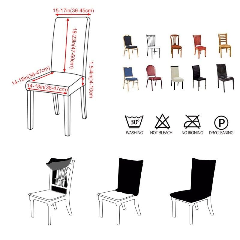 Christmas Printing Dining Chair Covers Modern Removable Anti-dirty Kitchen Seat Case Stretch Chair Slipcovers for Home Banquet Dining Room Chair Protector Seat Protector Slipcovers Stretch Removable Washable Printed Dining Chair Seat Covers for Kitchen