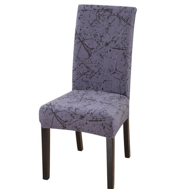 Housmife Printed Stretch Chair Cover Big Elastic Seat Chair Covers Slipcovers Restaurant Banquet Home Dining Party Decoration Stretch Spandex Removable Washable Anti-dust Seat Slipcover  Protector for Hotel Office Ceremony Banquet